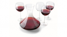 decanteerfles met 4 glazen