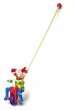 houten clown om te duwen