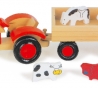 tractor met kar en dieren 