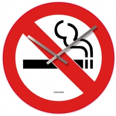 Wandklok -No Smoking 