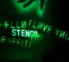 Glow in the dark graffiti