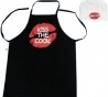 Keukenschort Kiss the Cook en muts